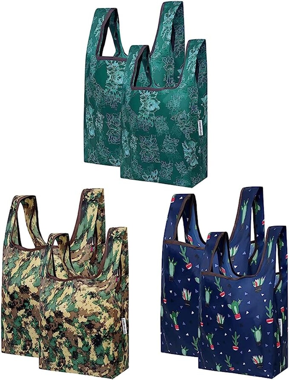Wrapables JoliBag Collection Reusable Shopping Bag (Set of 6)